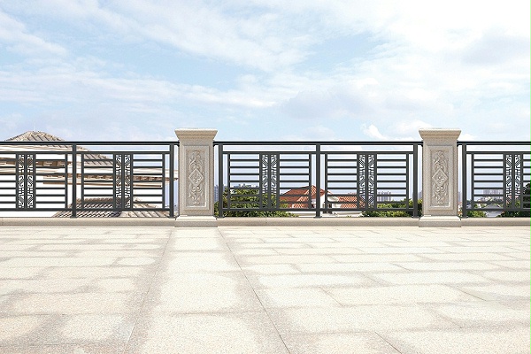 中式阳台铝艺围栏
